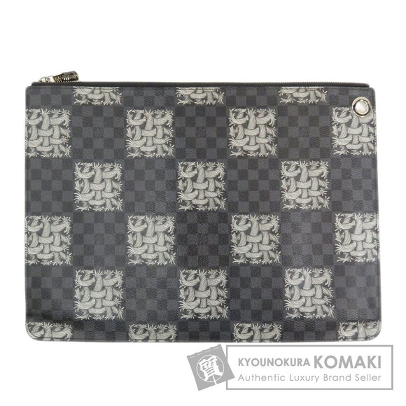 Louis Vuitton Handbags - Louis Vuitton Pochette Jour Damier Graphite Black Clutch Bag Canvas